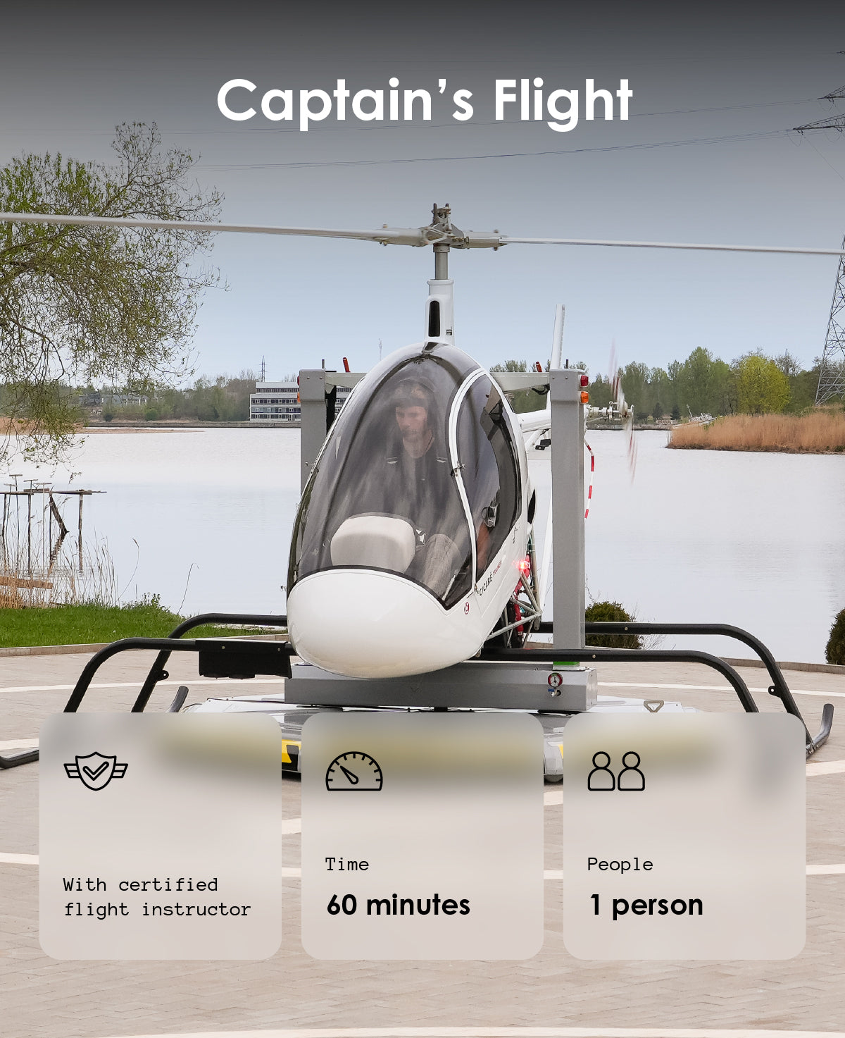 60 minutes: full experience | 1 Heli Kart flight